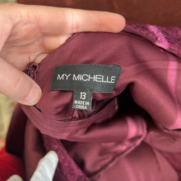 MY MICHELLE DRESS MAGENTA SIZE 13 - Picture 3 of 3